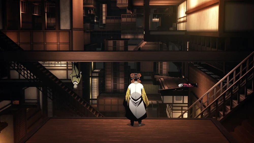 The architecture of intimidation: Muzan's mastery over space itself is the first weapon used against the Lower Moons.
